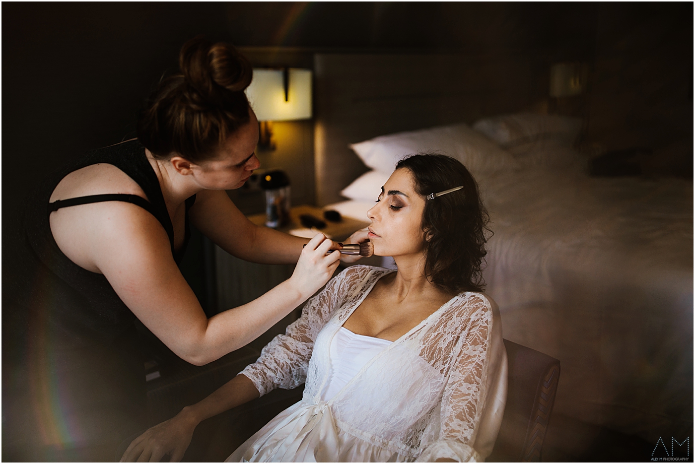Iranian bride getting ready