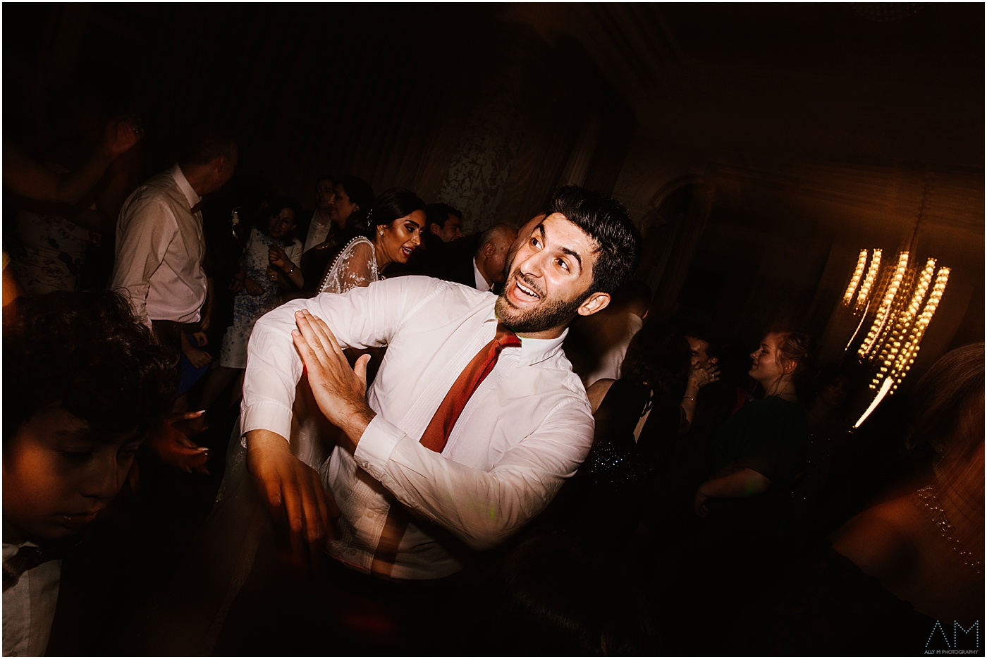 best man dancing at wedding