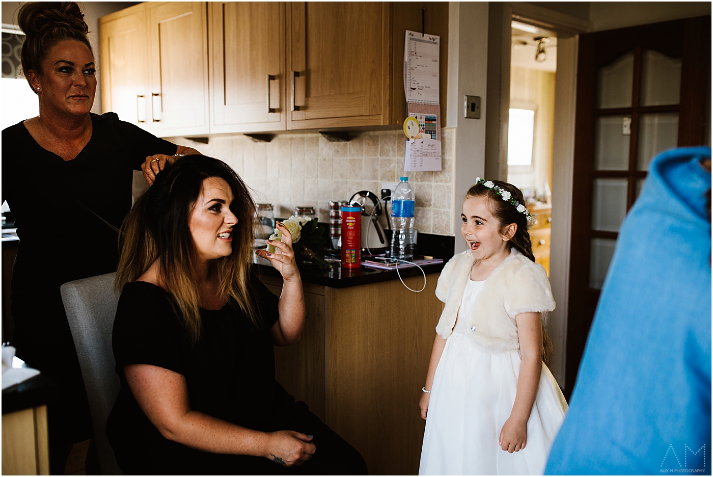 Flower girl all excited