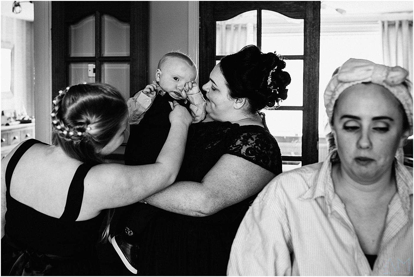 Baby with something in his eye