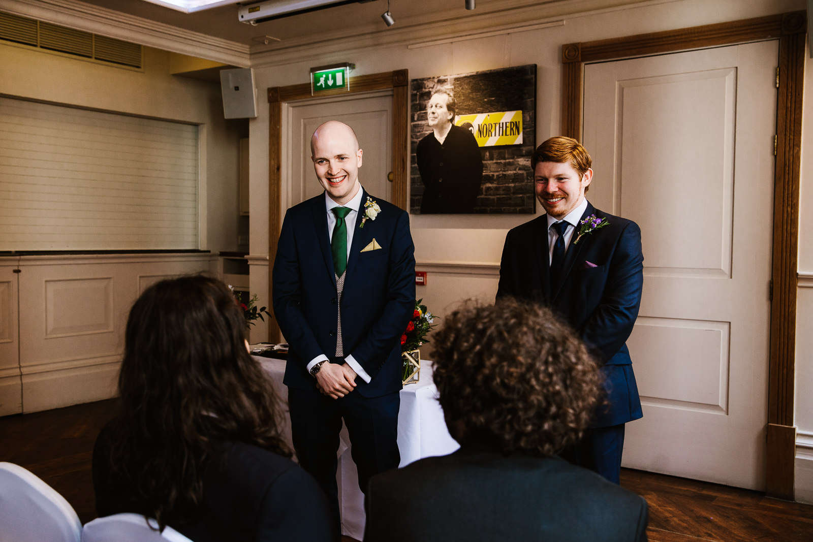 Groom stod with best man