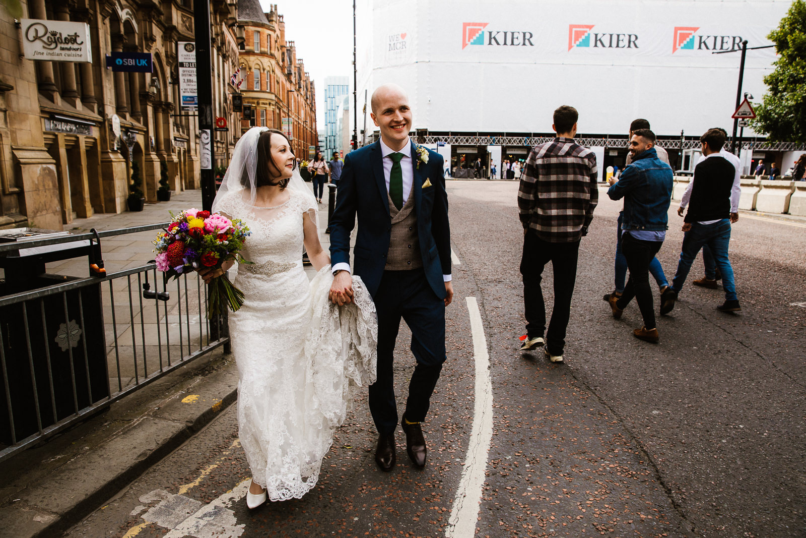 Walking through the streets of Manchester