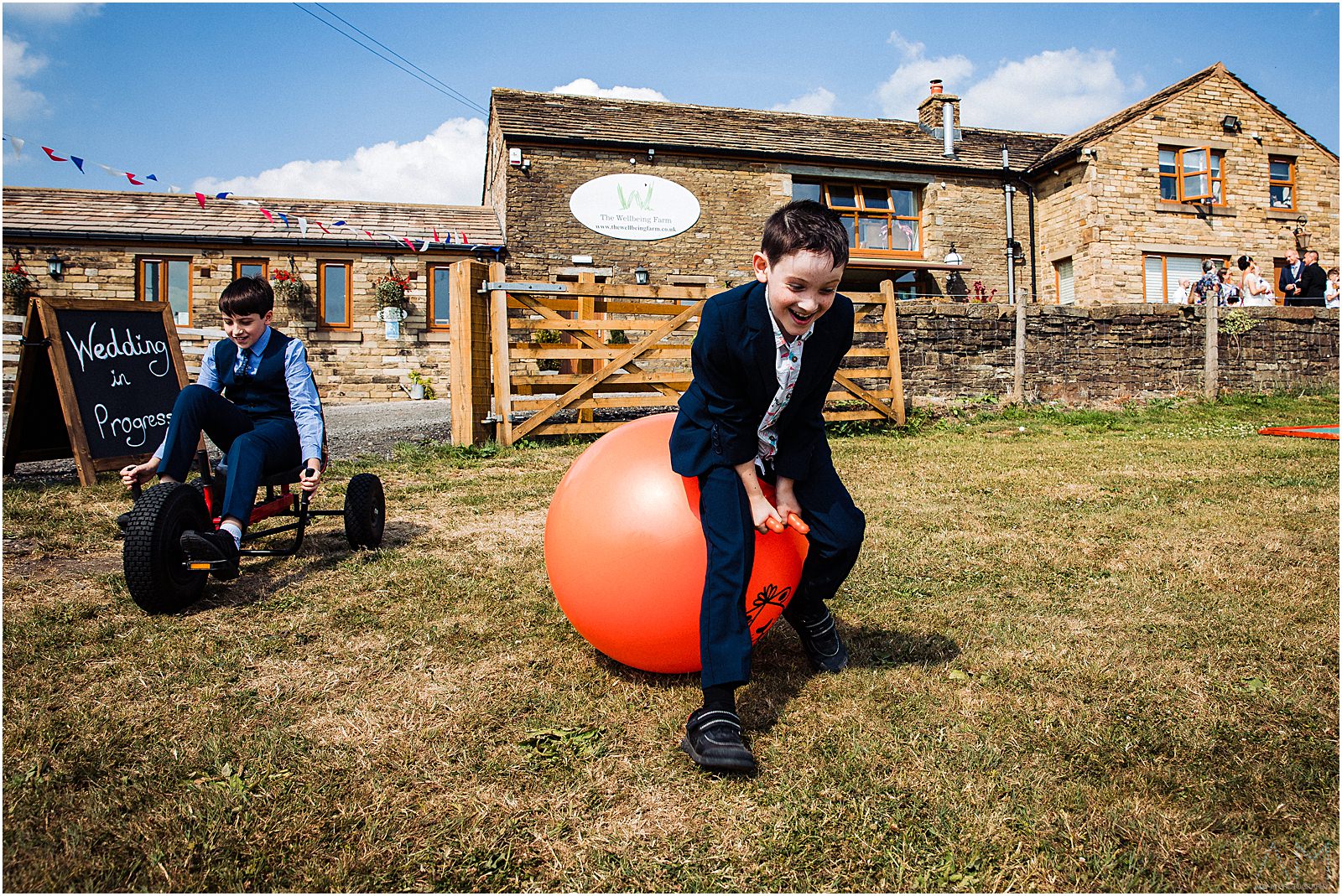 Kids playing at The Wellbeing farm