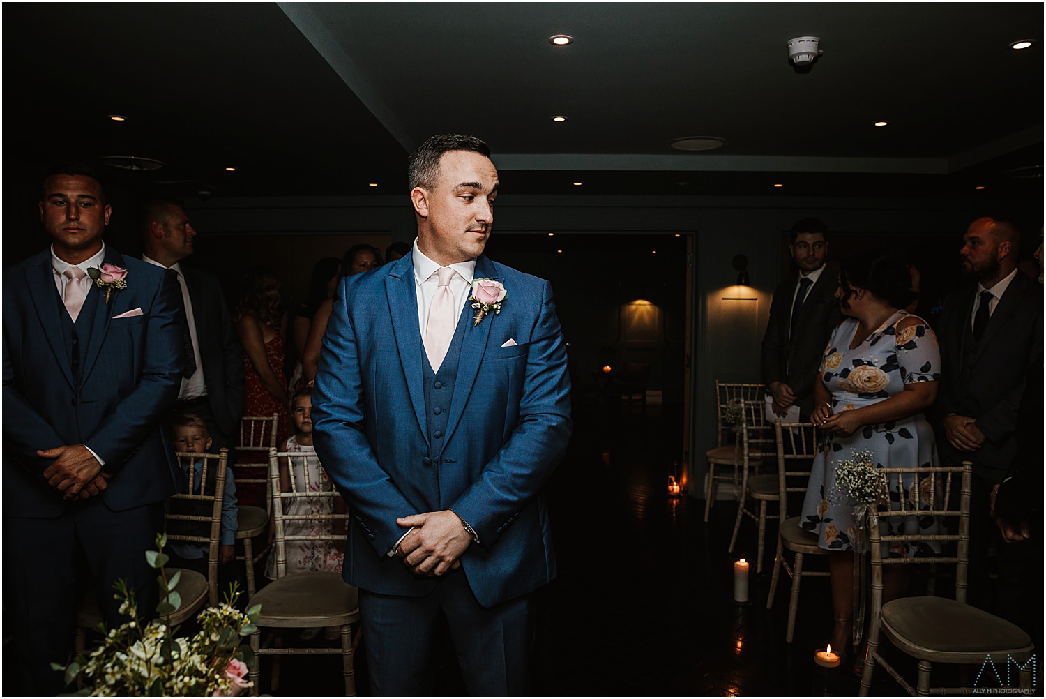 Groom waiting for his wife to be