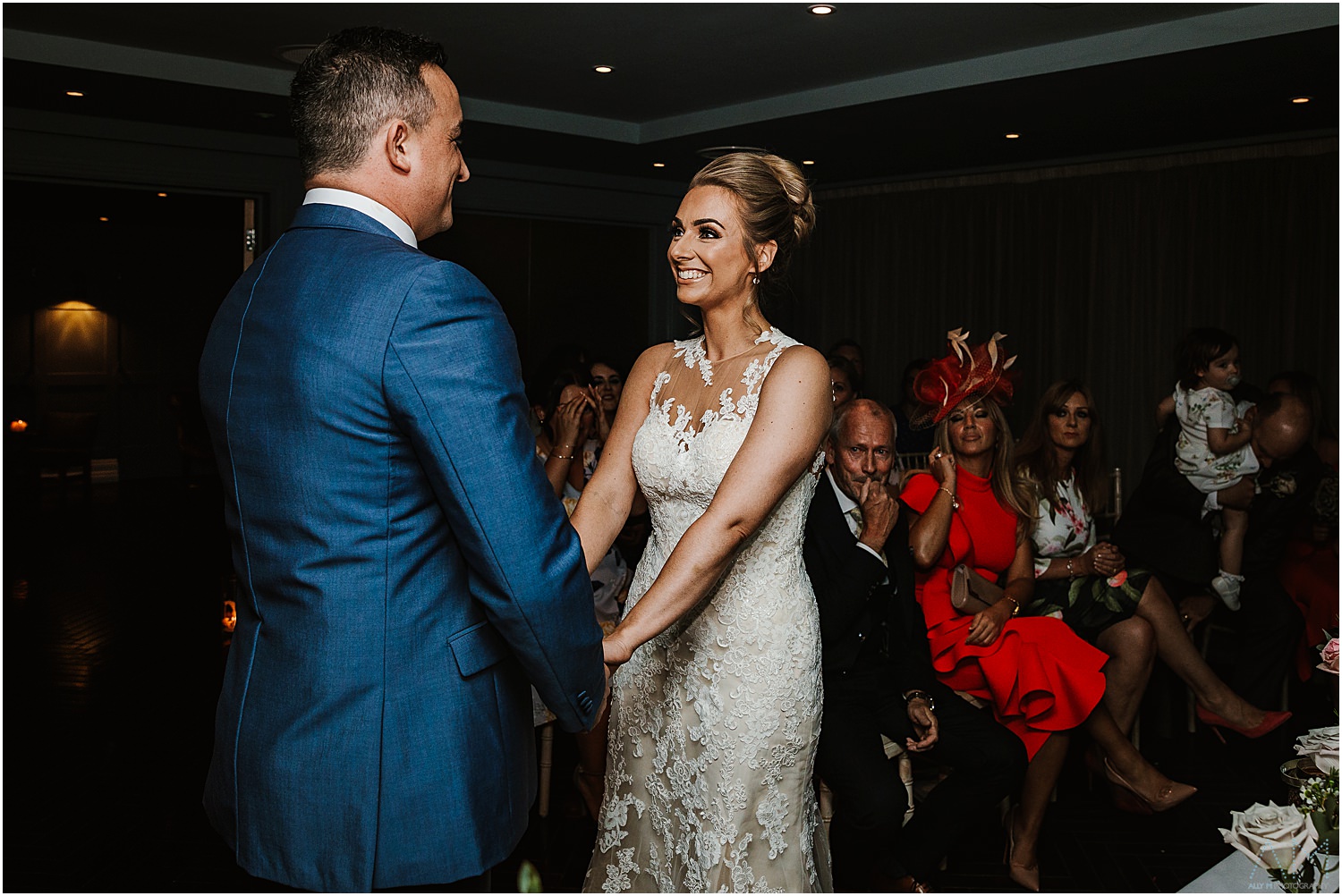 Bride and groom just married