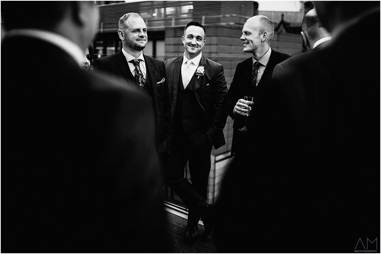 Groom stood with the lads