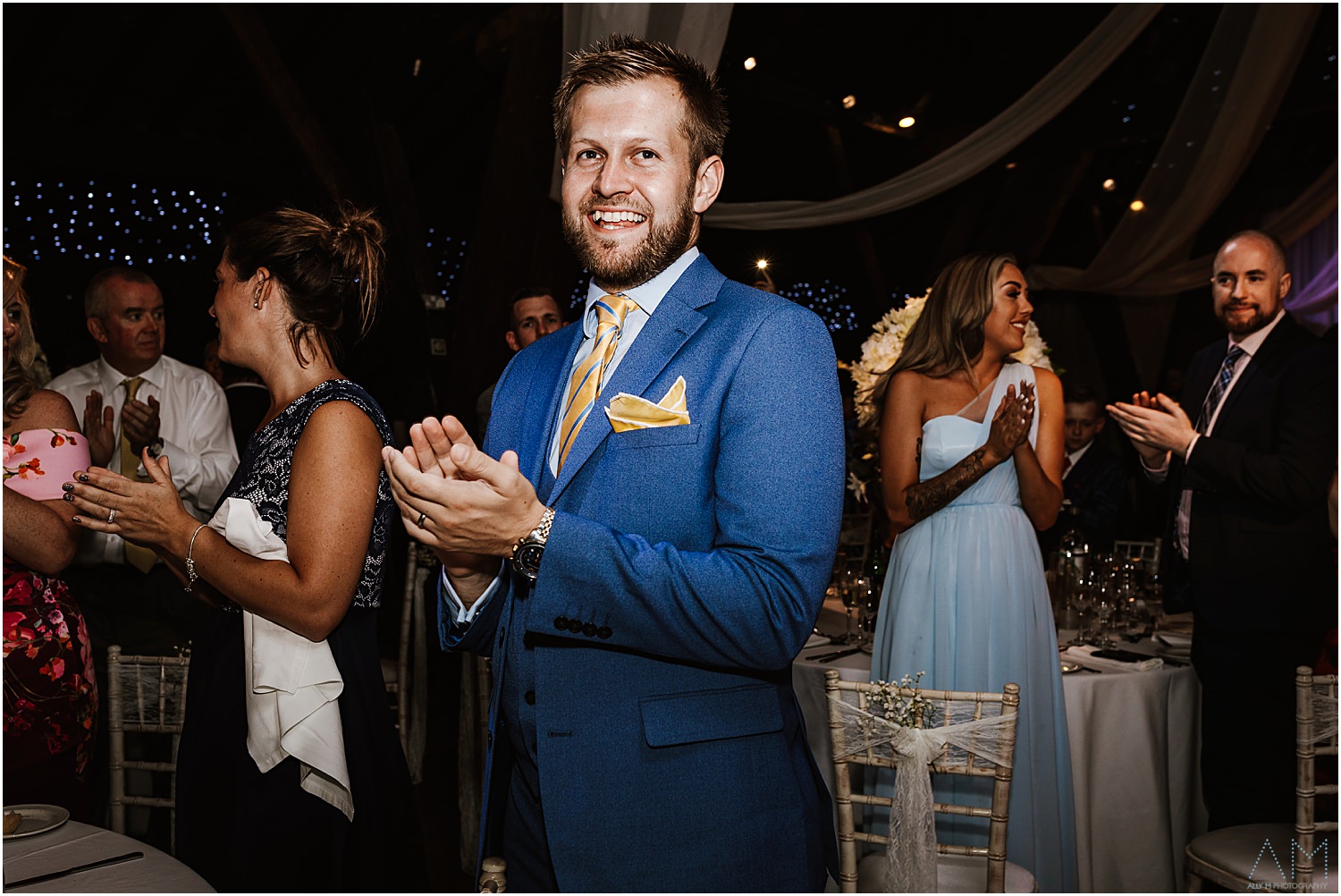 Weddi g guest clapping