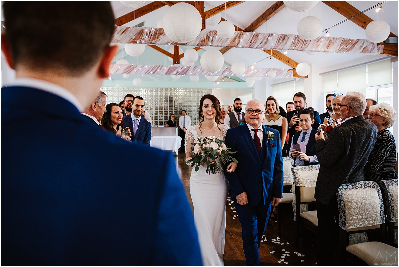 Bride and groom first look