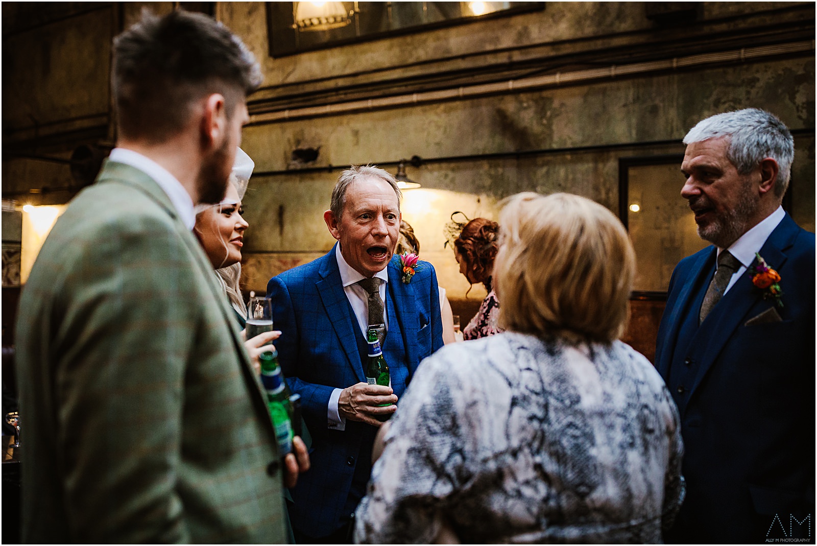 Holmes Mill Wedding | Gabby & Paul 22 Father of the bride with wedding party