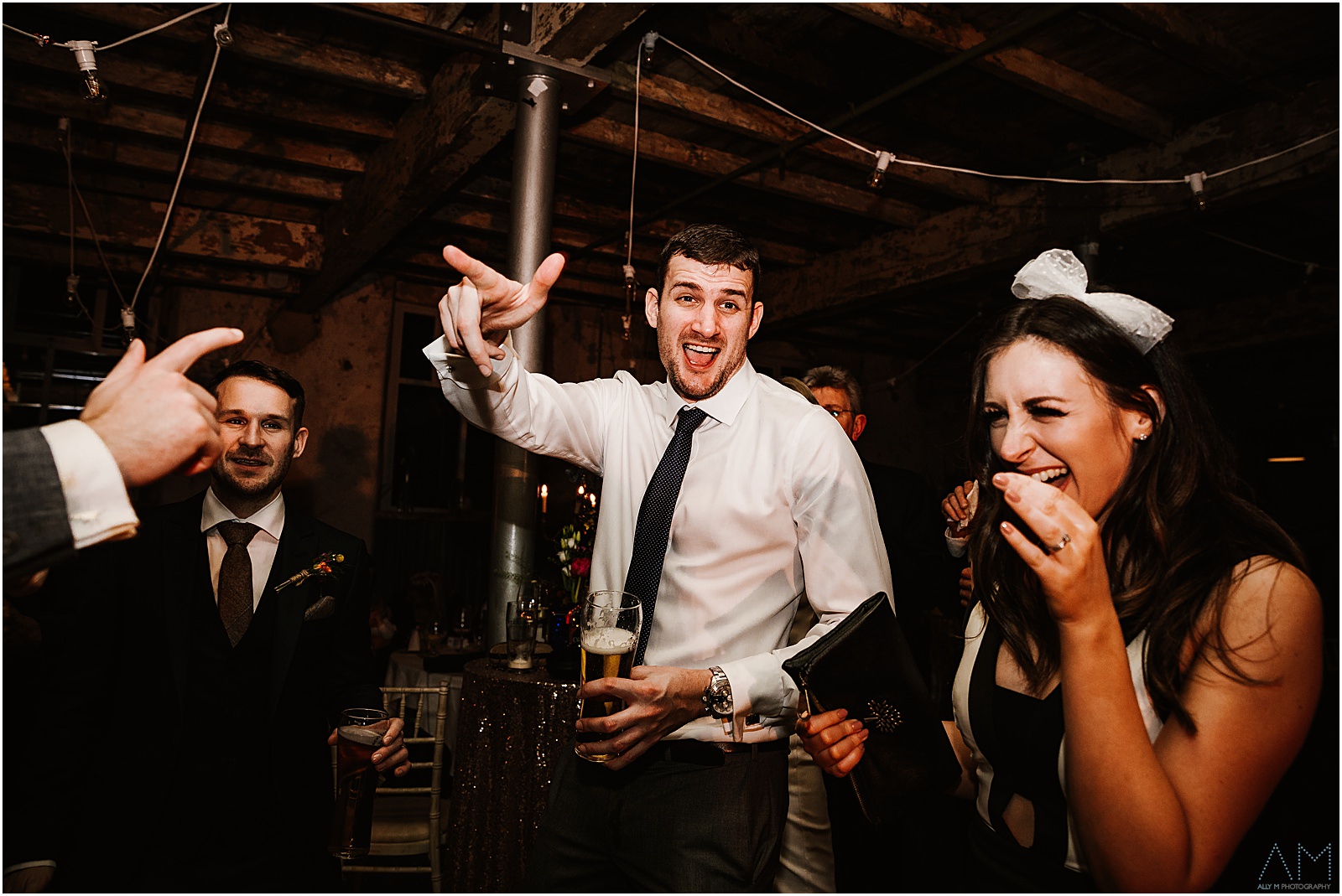 Holmes Mill Wedding | Gabby & Paul 43 Wedding guests having fun