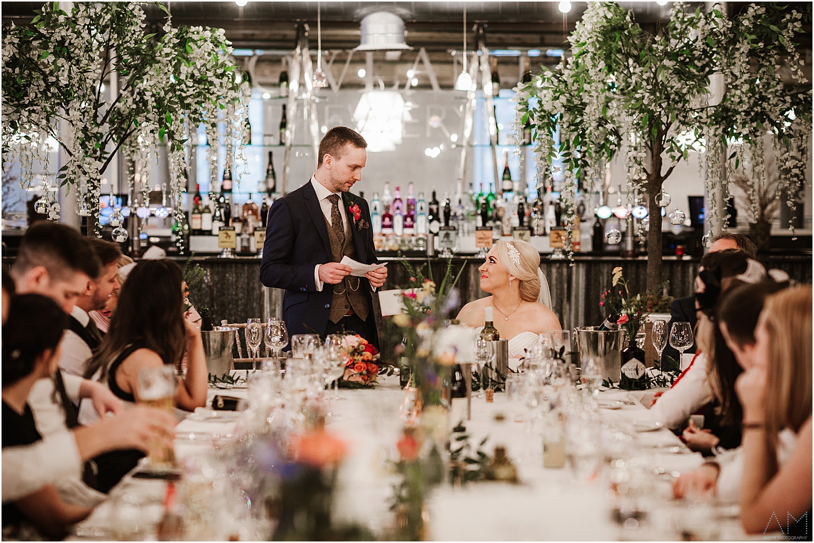Holmes Mill Wedding | Gabby & Paul 32 Groom speech