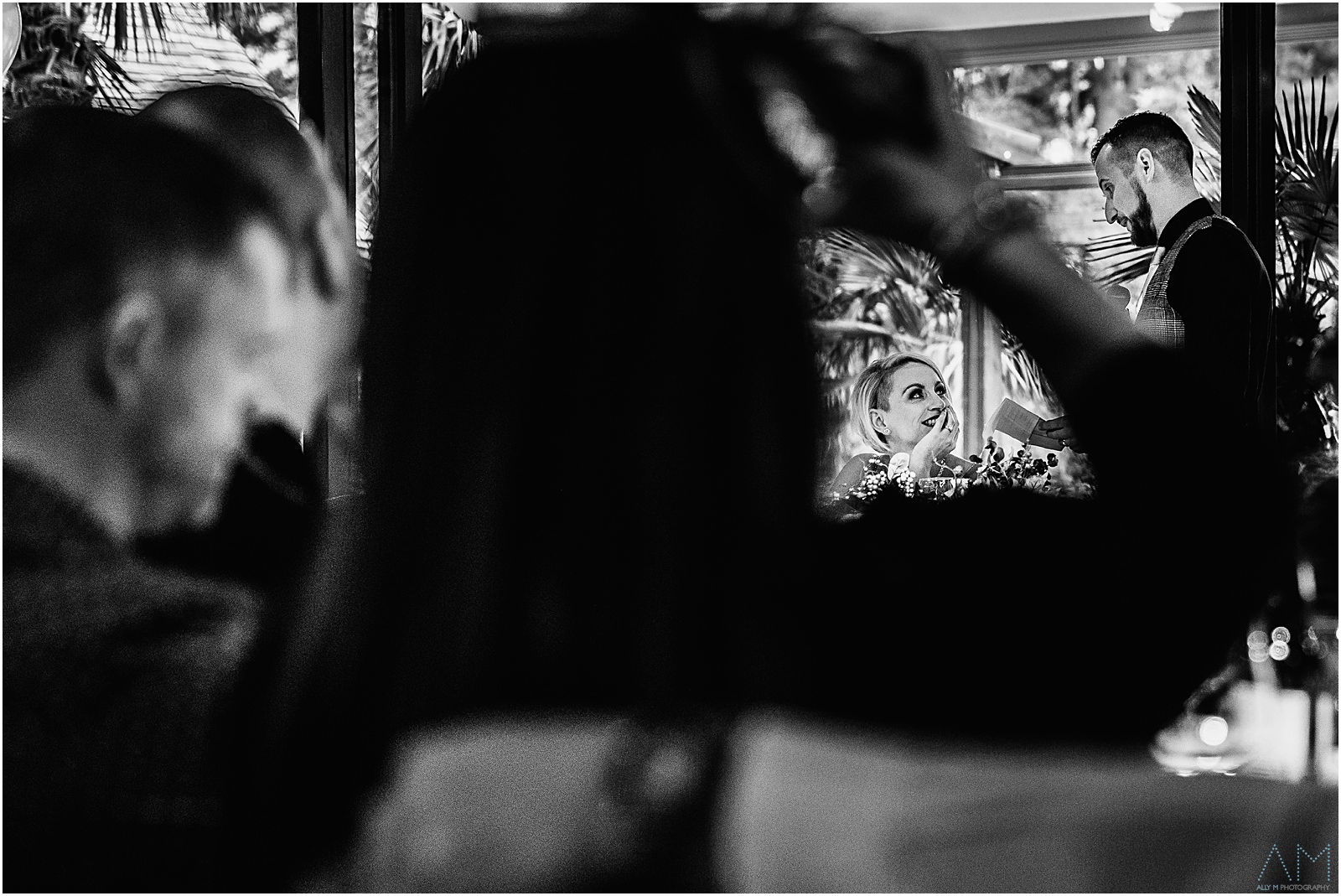 Bride during the speeches