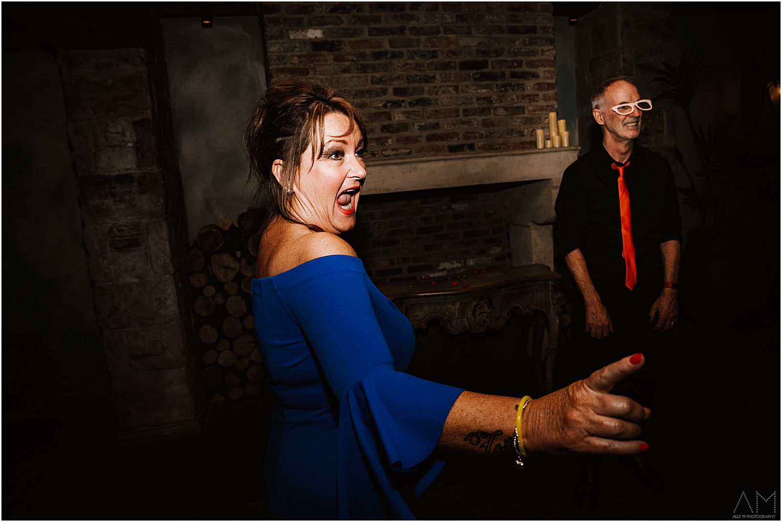 Wedding guest on the dance floor