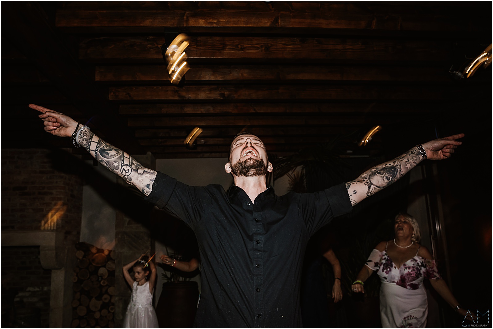 Groom loving the party