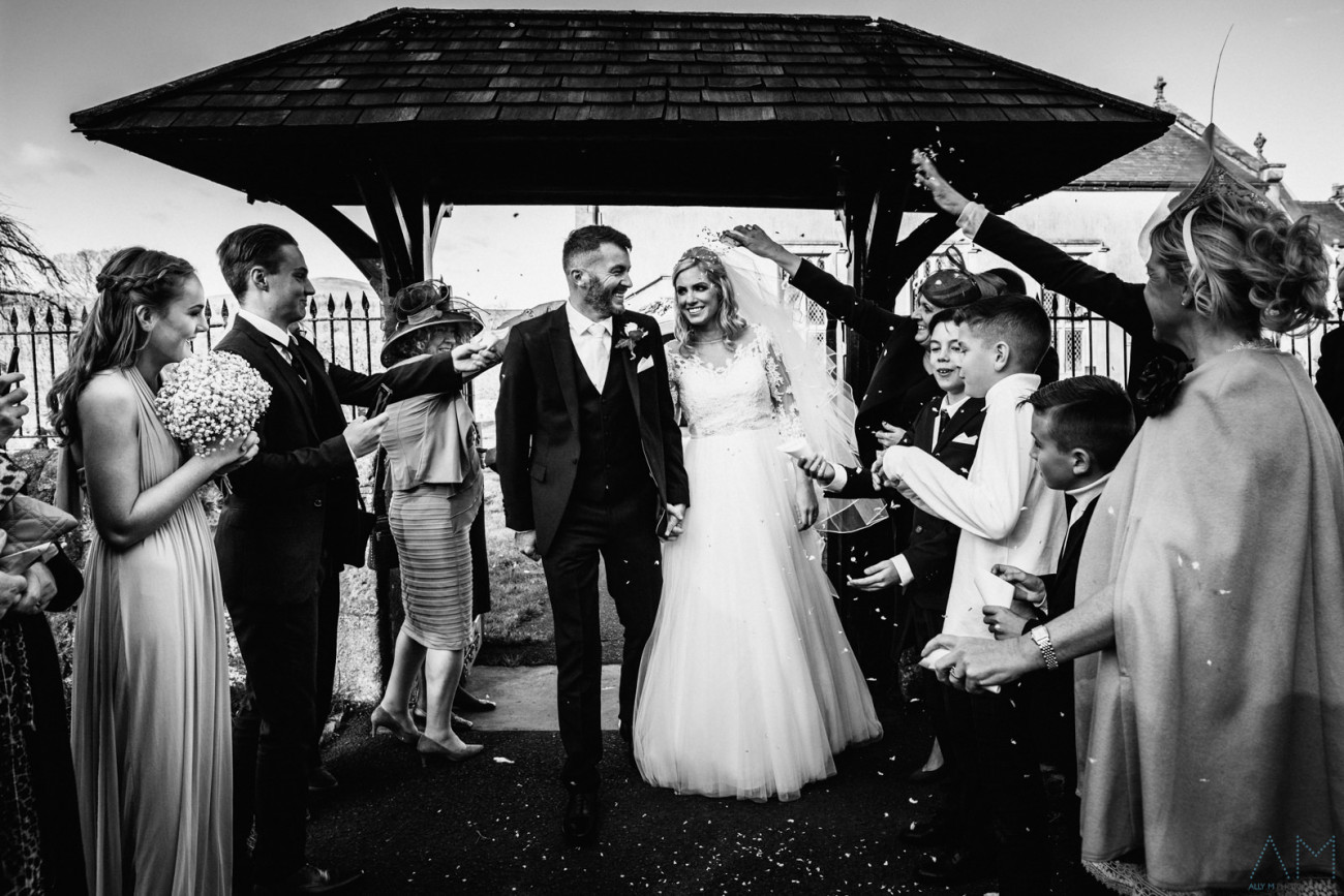 Confetti outside St Michaels church