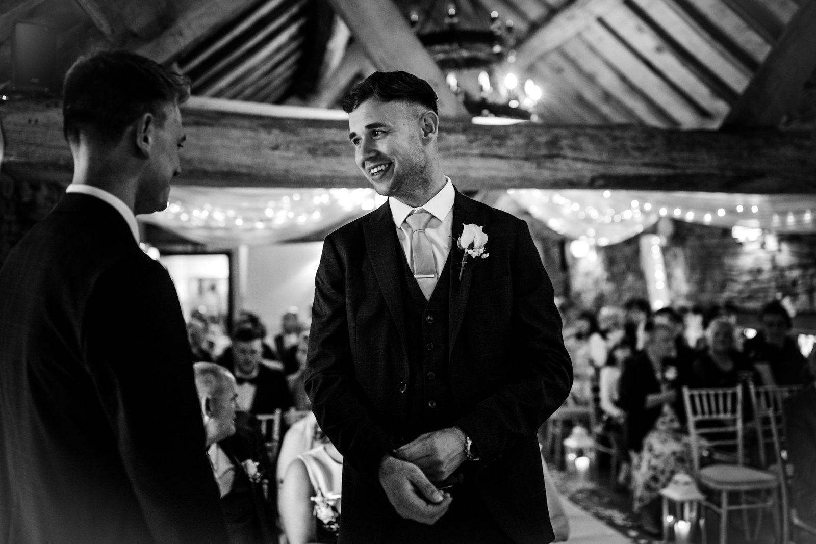 Groom waiting for his wife to be