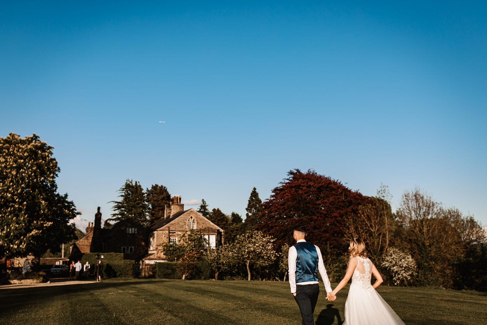 Husband and wife walking together