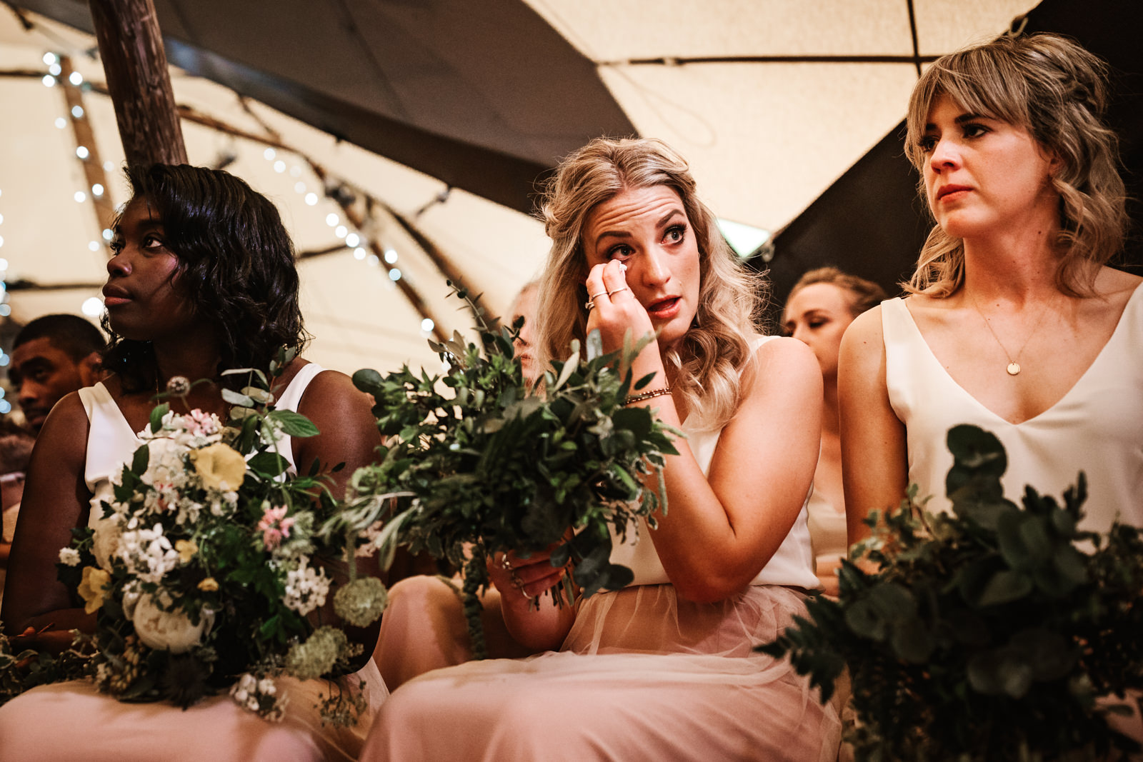 crying bridesmaid