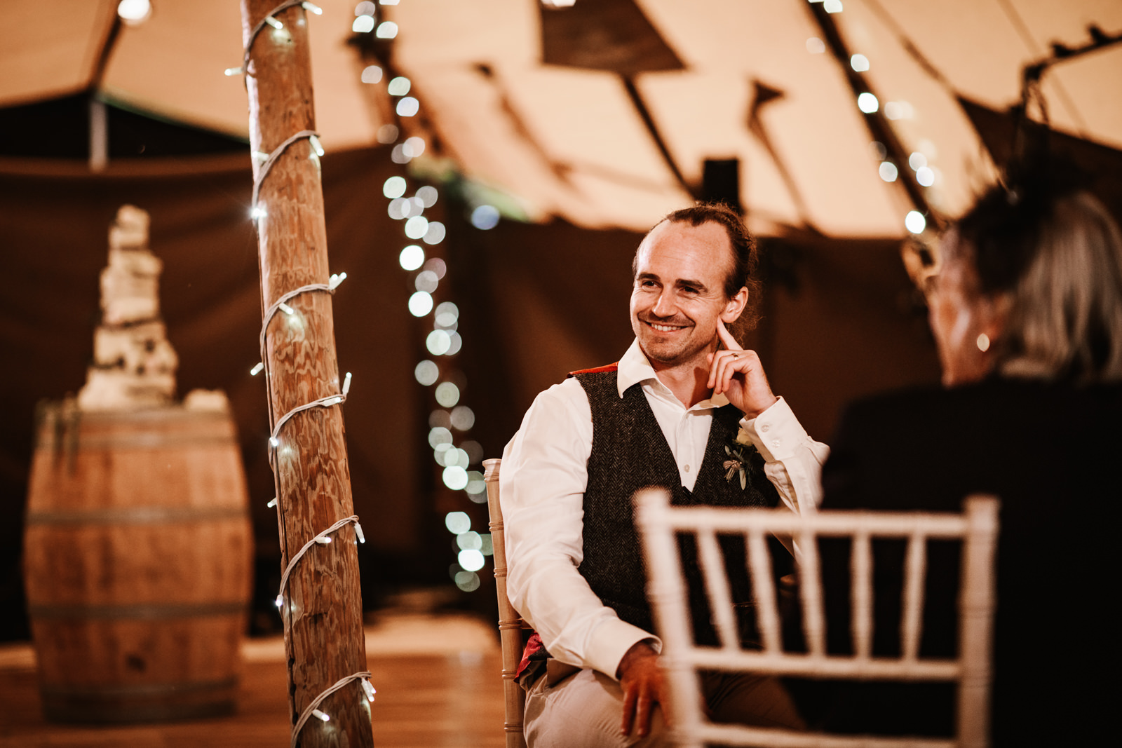 Best man smiling