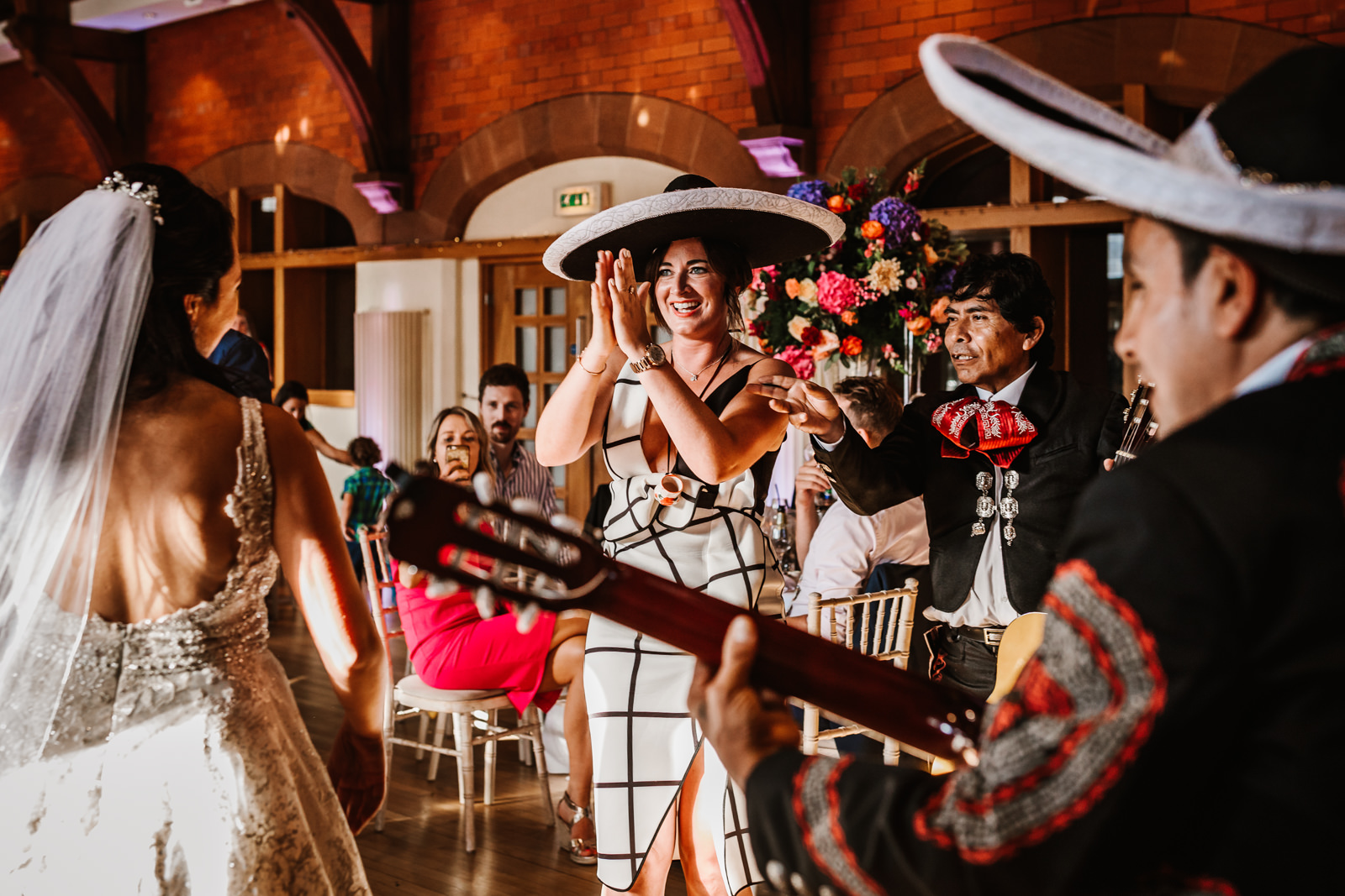 Guest dancing to the band