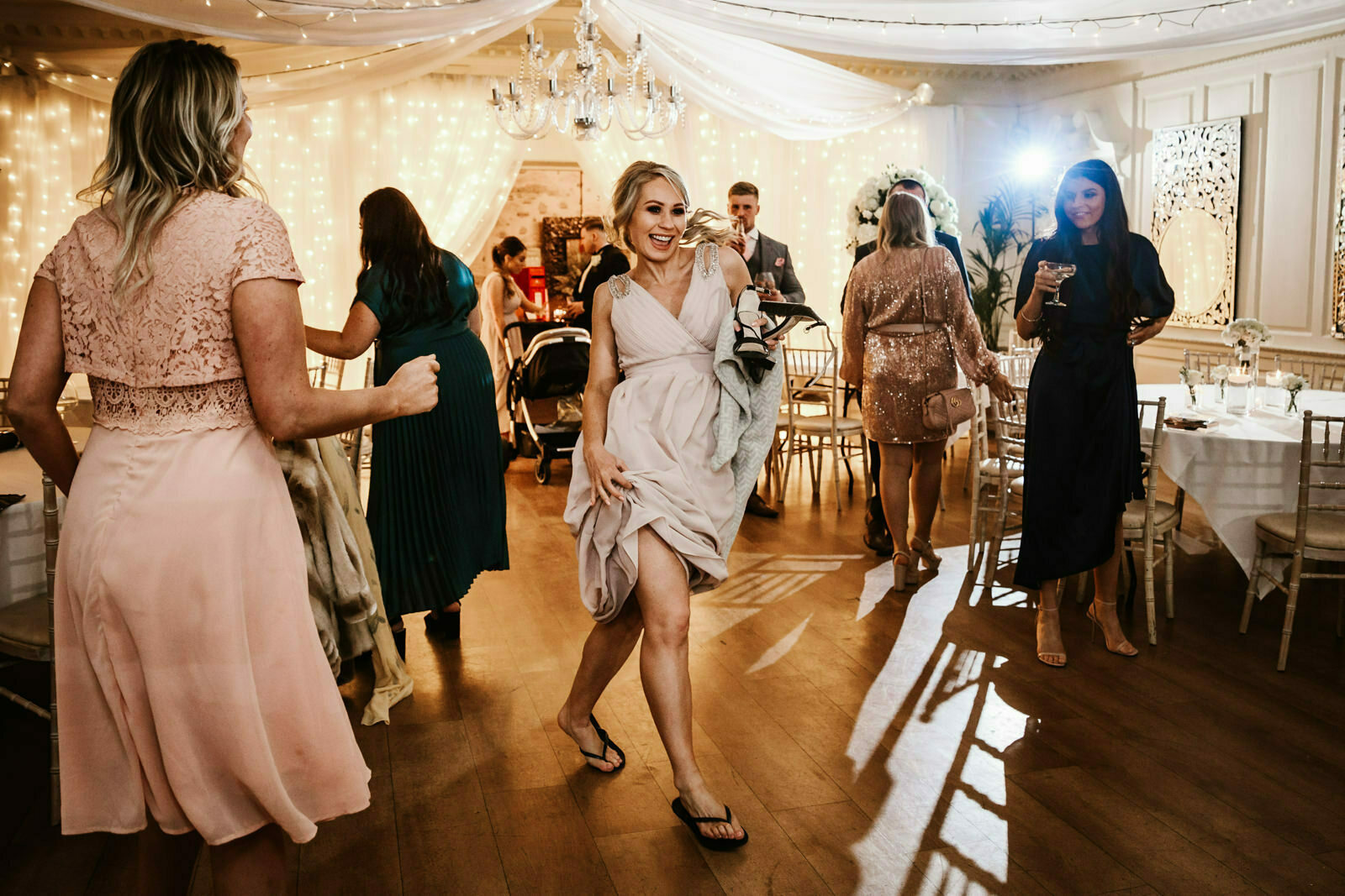 Bridesmaid hitting the dance floor