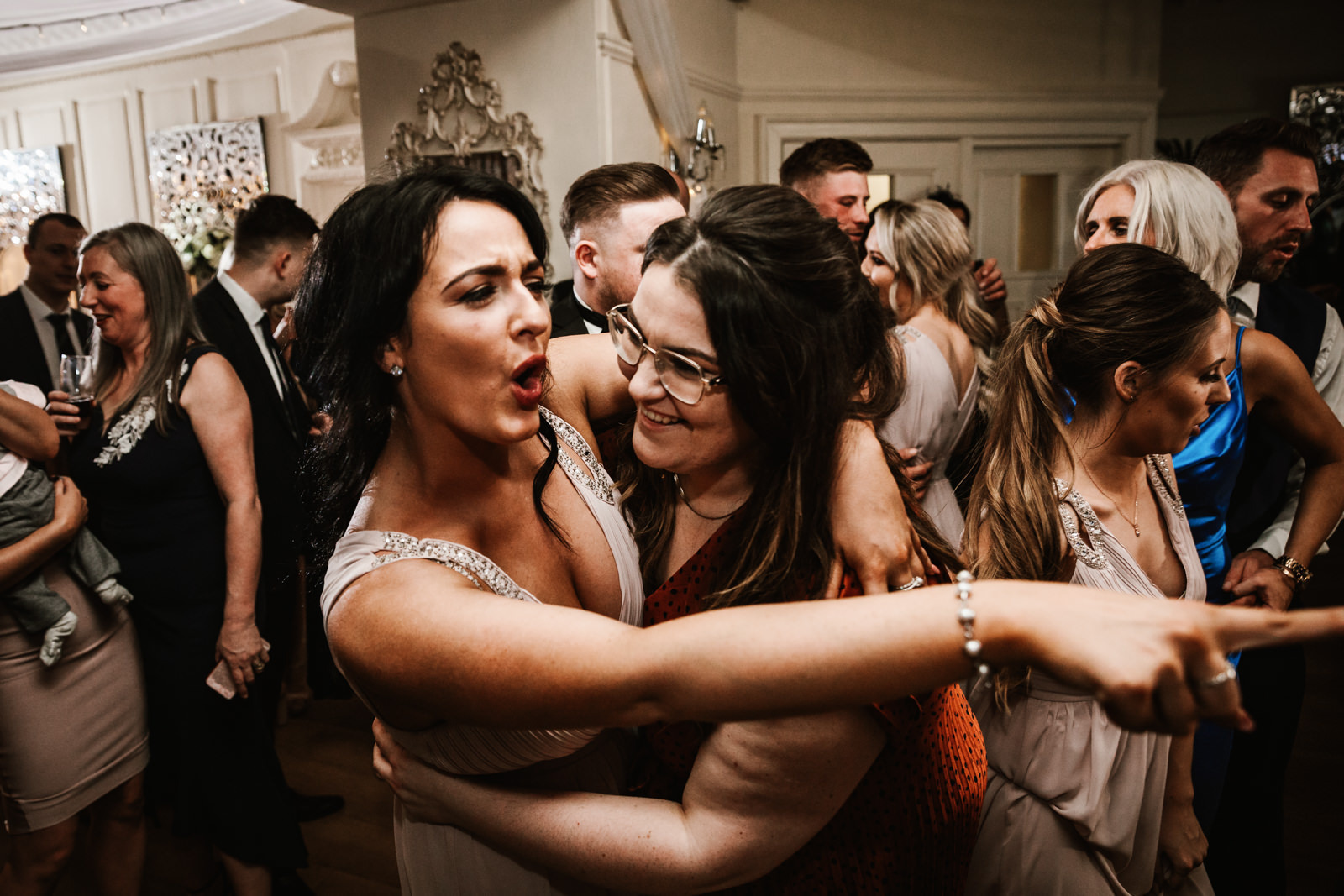 Wedding party at Eaves Hall