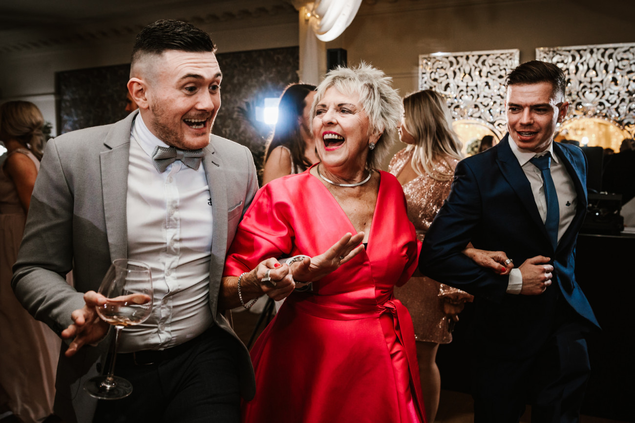 Dance floor fun at Eaves Hall