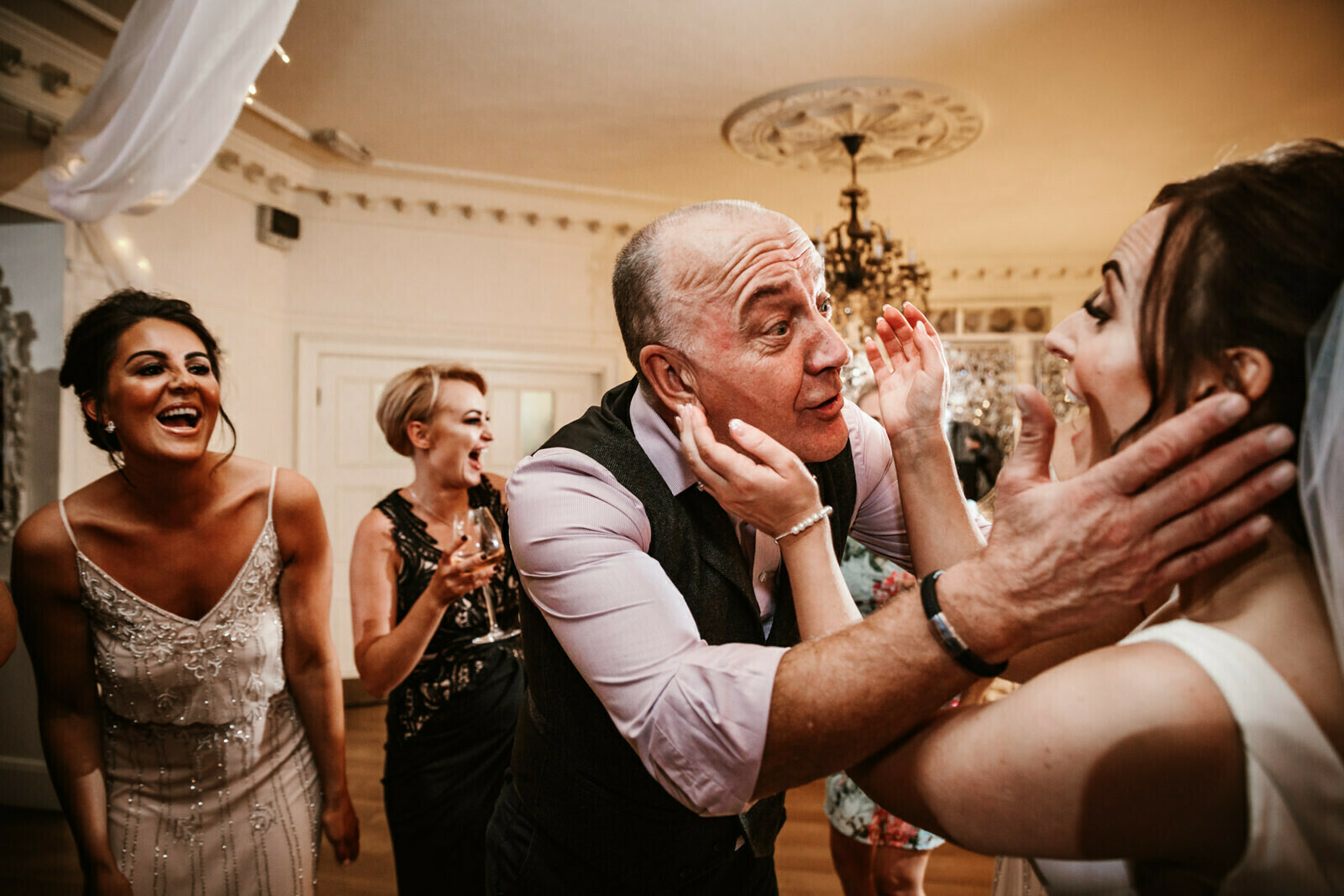 Wedding party Eaves Hall