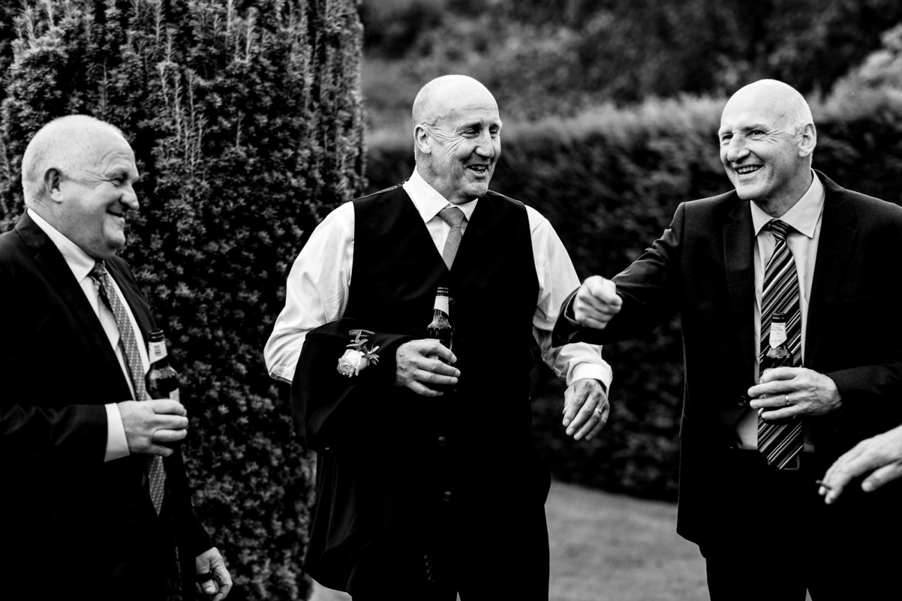 Father of the groom with his mates