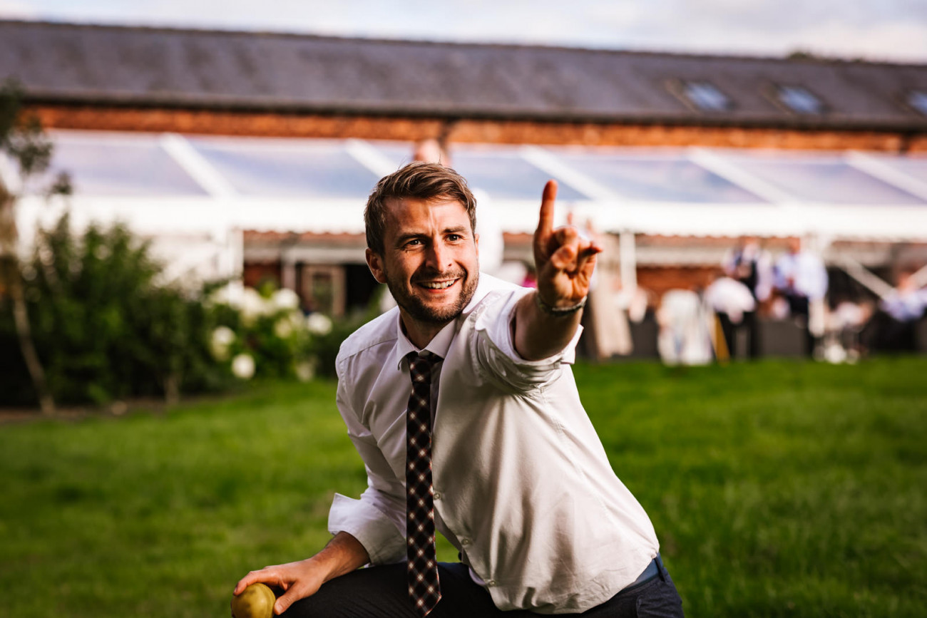 Cricket at a wedding