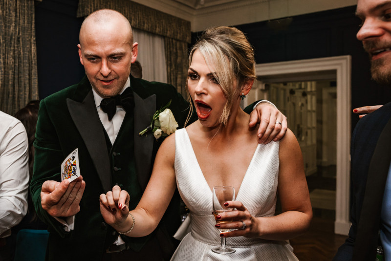 Magic trick shocks bride