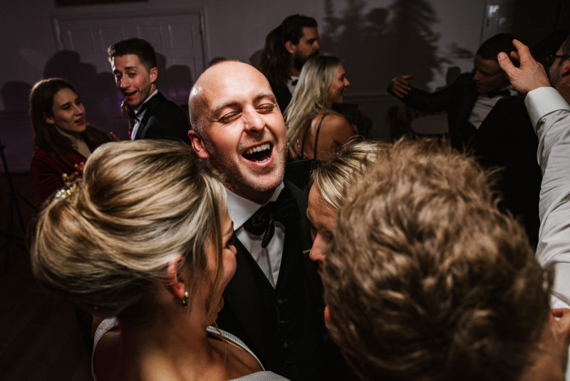 Groom dancing