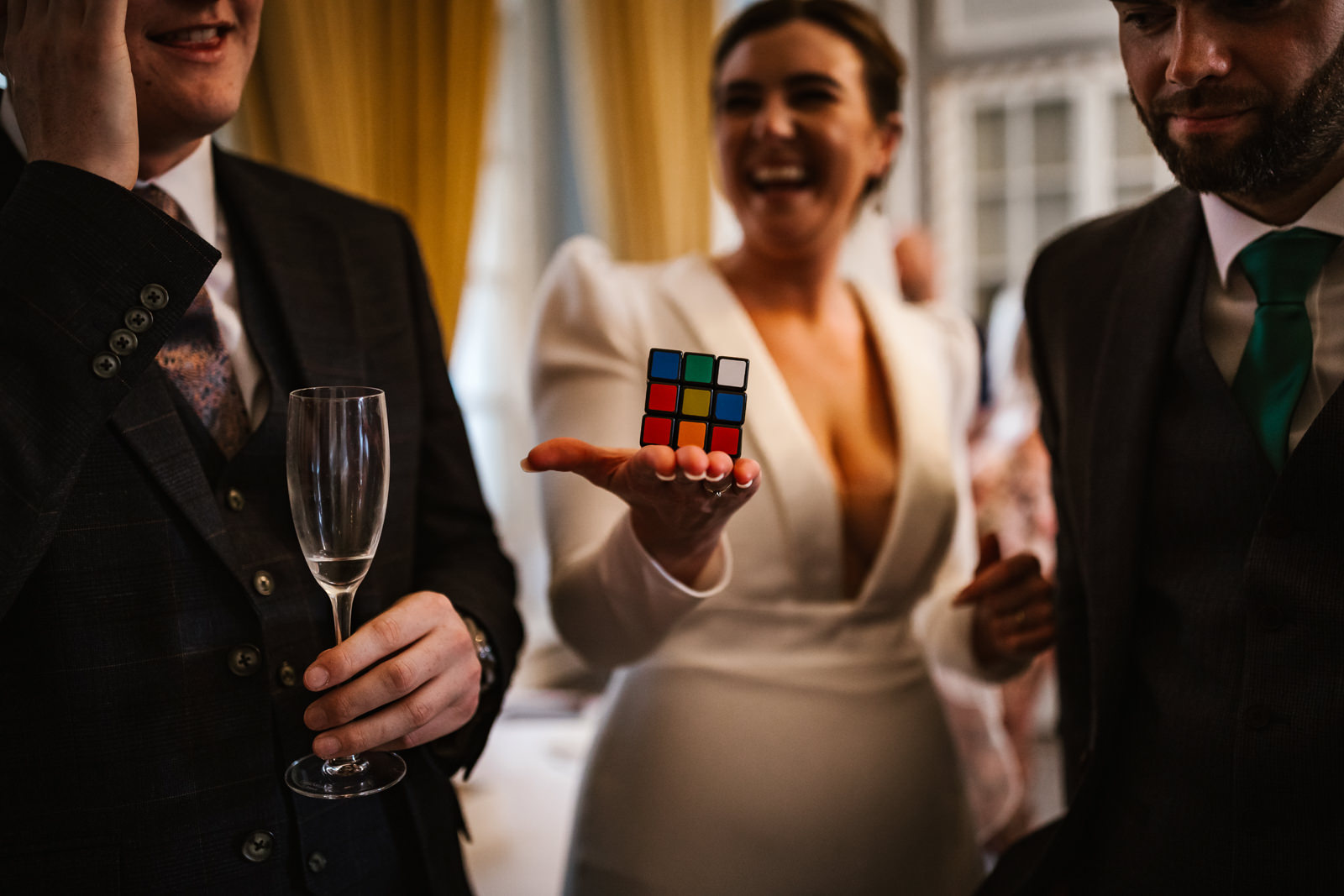 Bride being shown magic