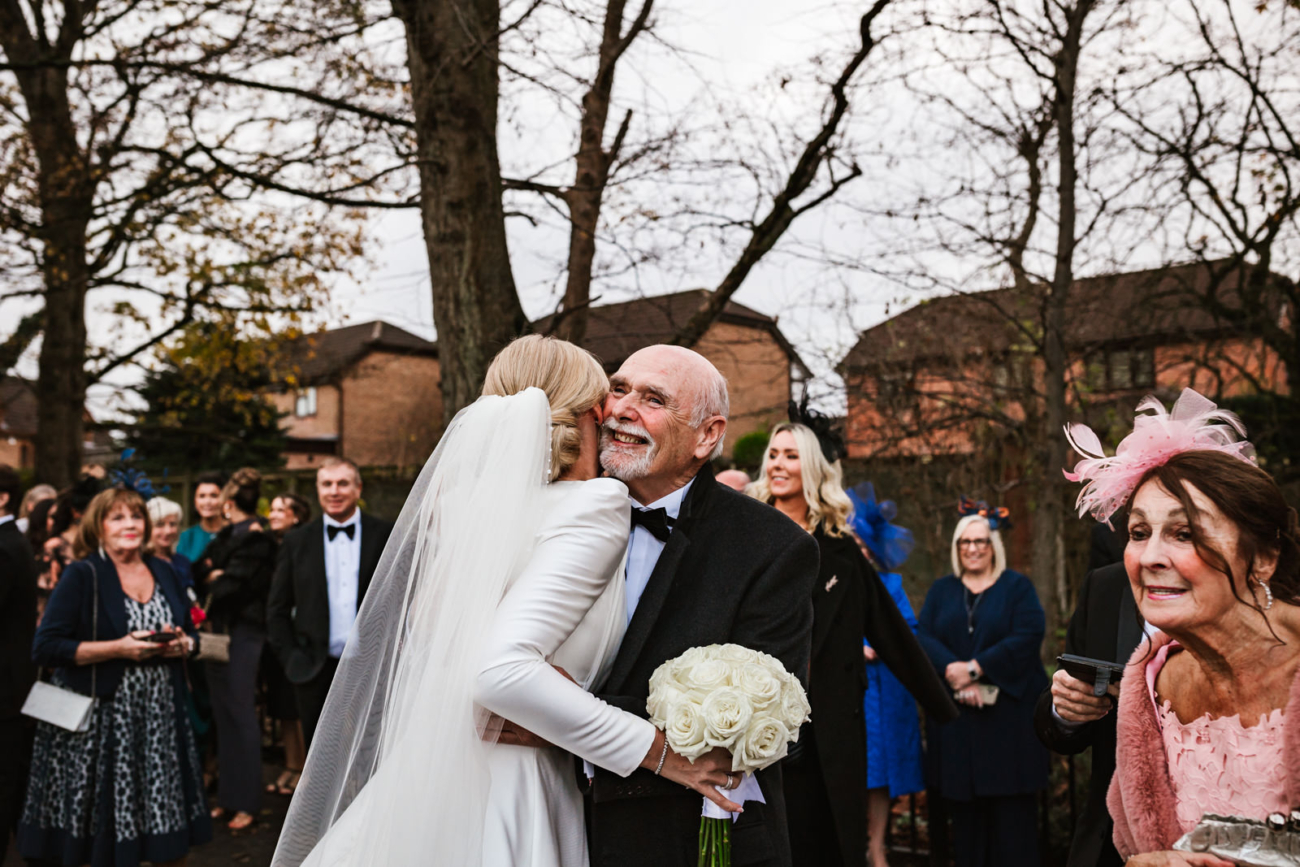 Hugs from the father of the bride