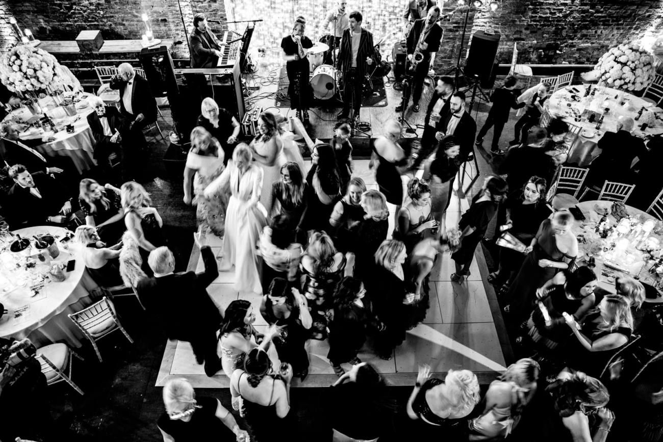 Dance floor at the barn at morleys