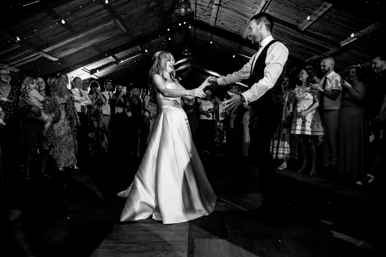 First dance at Owen House wedding barn