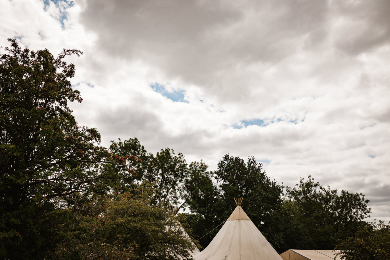 Rylands Farmhouse Wedding 3 Tipi at Rylands farmhouse