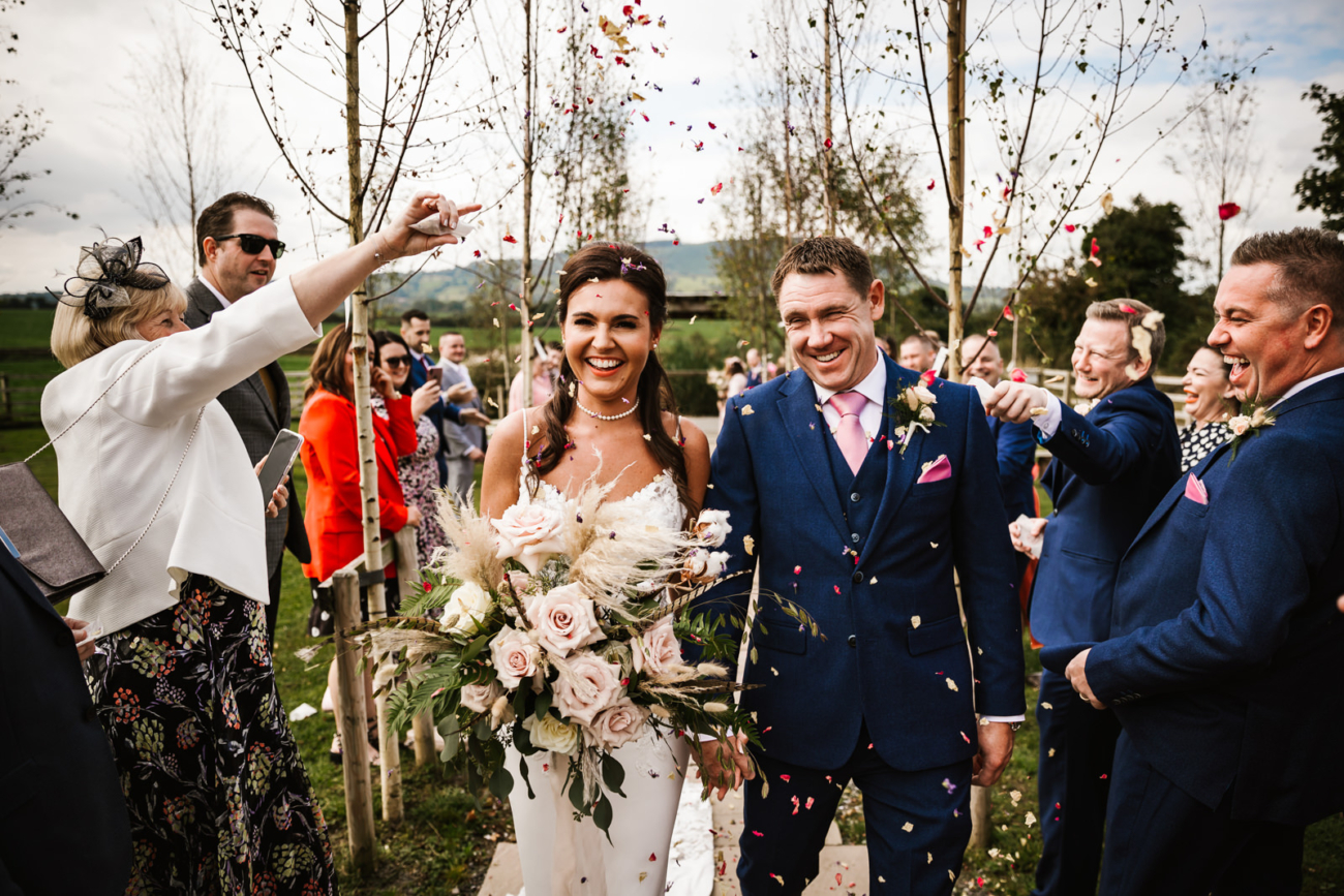 Confetti at bashall barn