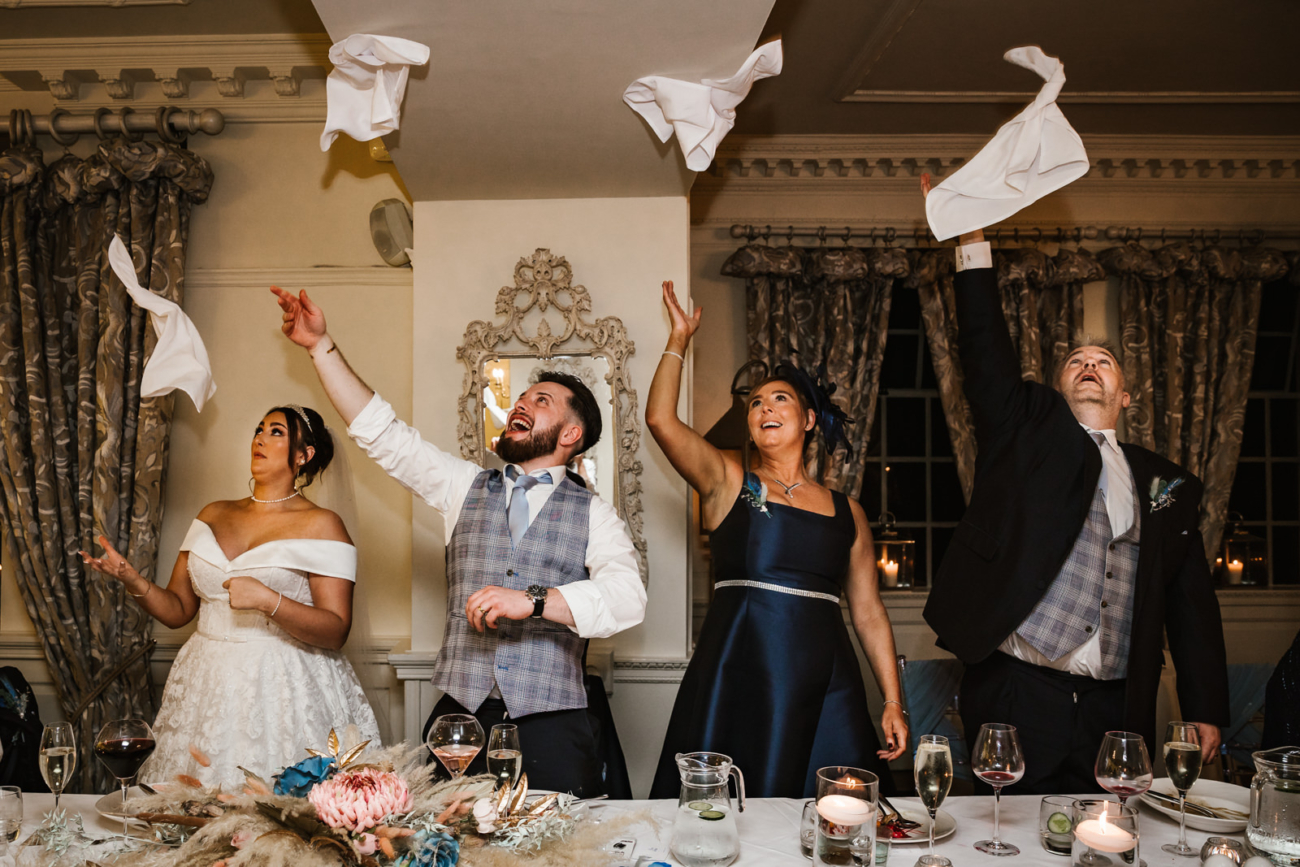 Throwing napkins at eaves hall