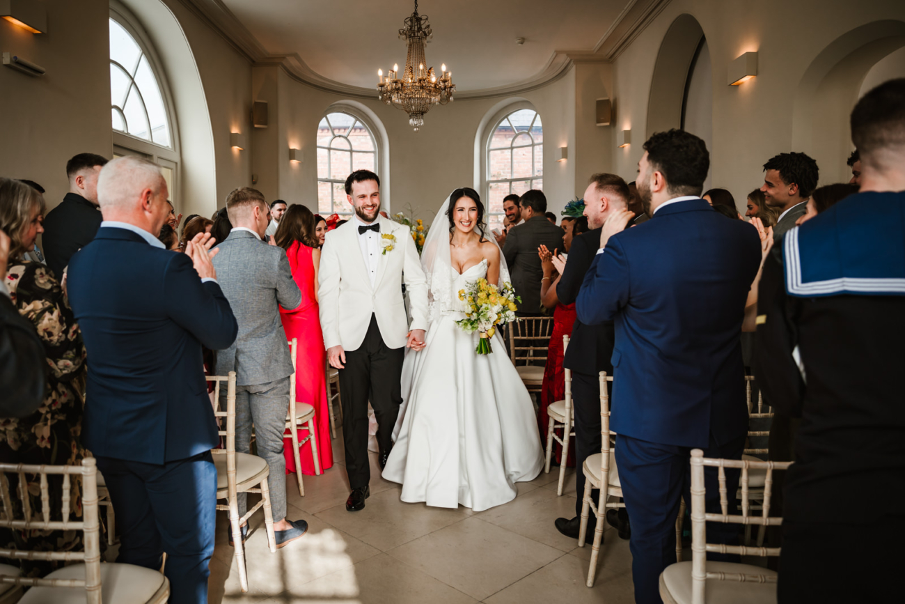 Just married at Iscoyd park